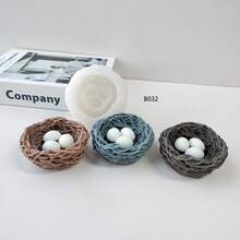 Khuôn silicon để tự làm tổ chim nhân tạo, đồ trang trí thủ công bằng nhựa, nến sáp thủ công và hương thơm. - Trắng - Xem 1