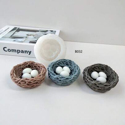 Silicone Mold For DIY Artificial Bird Nest, Resin Crafts Decor, Handmade Wax Candle & Fragrance