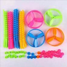 40个/10个装竹制蜻蜓飞行玩具，手推塑料宠物追逐玩具，生日派对小礼物，竹制蜻蜓飞行儿童玩具，手推飞行玩具，宠物追逐玩具 - 彩色 - 查看 5