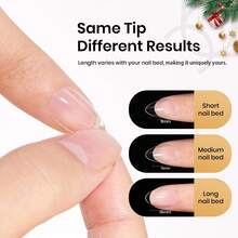 Beetles Soft Gel Nail Tips Short Almond 288pcs In 12 Sizes, Etch-X Pre-Etched Full Cover Acrylic Fake Nails Art - Almond Extra Short 288pcs(Etch X Nail Tips) - 查看 7