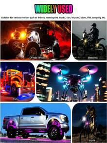 2/4/6/8pcs Rechargeable Wireless Remote Control LED Lights, 8 Colors Mini Anti-Collision Safety Lights Suitable For Cars, Drones, Motorcycles And Bicycles, High Brightness USB Rechargeable Warning Lights - A - View 10