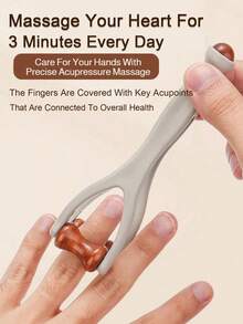 1pc Natural Wooden Finger Pressure Massager - Portable Hand And Knuckle Relaxation Massager, Acupressure Massager, Hand Massager. Double-Sided Hardwood Massage Roller Tool To Relieve Finger Trigger Points, Hand Discomfort And Stress. - View 10