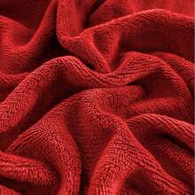 King Size Fleece Sheet Set Measuring 260x230cm. Softness And Comfort. - 紅色 - 查看 5