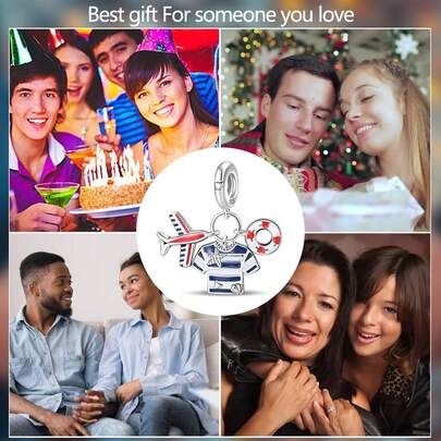 1 ชิ้น จี้เงินสเตอร์ลิง 925, จี้ Sailing Away, จี้ Sunshine ชายหาด, จี้ Romantic Date, จี้ Holiday Leisure Time, จี้ Pink Bag Outing, จี้ Summer Island Flavor, จี้ Romantic Getaway, จี้ Casual Holiday, โซ่นิรภัย Coconut Grove Island, เหมาะสำหรับสร้อยข้อมือโซ่งู, สร้อยคอ, สร้อยข้อมือ, ลูกปัด, การทำเครื่องประดับ DIY, ของขวัญ BFF สุดหรู