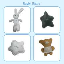 Nuevo colgante para cuna de bebé, sonajero de conejo, asiento de , juguete de peluche, compañero de sueño multifuncional para bebé, regalo de decoración colgante T08H - Blanco - Ver 7