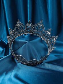 Royal King Crown For Cosplay Prop Holiday Party, Halloween Costume Prom Party, Adjustable Royal Crown Prince Tiara - Red - View 3