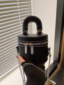 2026新款批发独特高品质化妆盒、迷你口红包、女士单肩斜挎包 - 黑色 - 查看 3