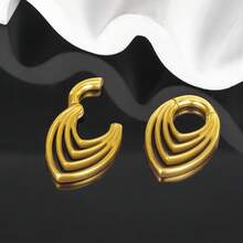 1pc 5mm 4G Water Droplet Leaf Lamination Ear Weight Simple Ear Expanders Stretchers Earring Gauges Body Piercing Jewelry - Style-1 - View 8