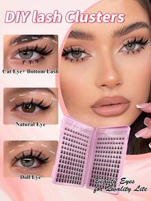 240片装漫画风格单根假睫毛，自然妆效，单根簇状动漫风格尖刺假睫毛，长度10-20mm，DIY湿润妆效美睫，日式漫画风格轻盈纤长假睫毛，数量充足，品质最优，价格最低，新款DIY假睫毛，蓬松柔软，3D水貂毛假睫毛，假睫毛，化妆，嫁接睫毛，短款睫毛，DIY睫毛，浅色睫毛，在家DIY嫁接假睫毛 - D - 查看 7