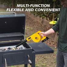Portable Handheld Leaf Blower, Cordless Leaf Blower Compatible With Battery, Lightweight , Electric Leaf Blower With Extension Tube, Suitable For Gardens And Courtyards - Yellow - View 2