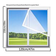 Summer Mosquito Repellent Wonder! Mosquito Nets And Window Screens Are Essential Items For Every Household In Summer. They Are Extremely Easy To Install, And Healthy, And Can Repel All Mosquitoes. Gray Mesh, Black Frame (With Black Hook And Loop Included) - A - View 2