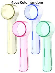 4pcs Electric Toothbrush Head Dust Cover, Fits Round Toothbrush, Protects Brush Head, Convenient For Travel - Multicolor - View 14