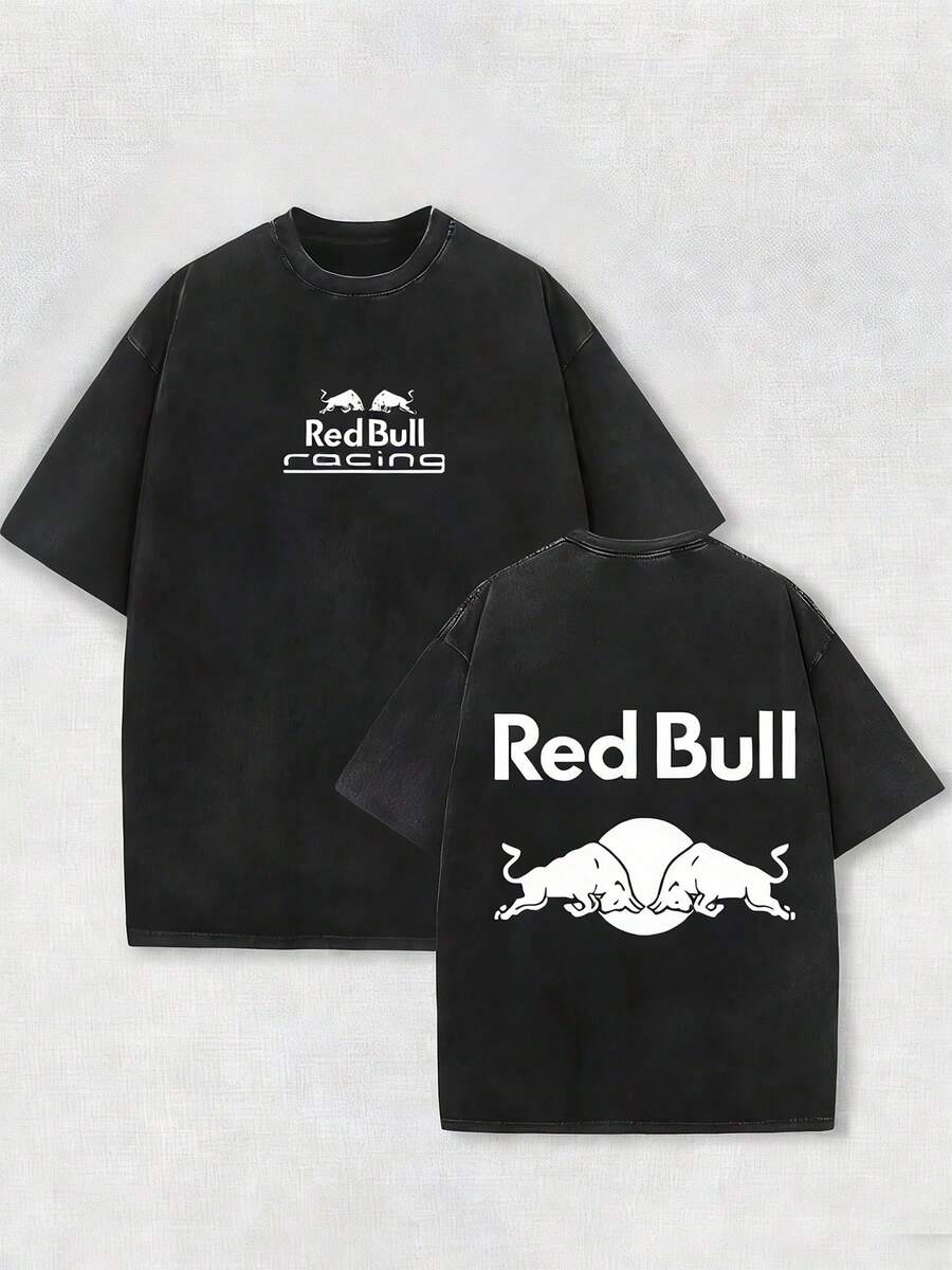 Multi-Station Printing 230g Double-Sided Washing, Printed T-Shirts, High-Quality Batik Cotton Vintage Fashion Brand T-Shirts, Men's T-Shirts, Suitable For Outdoor Activities, Men's Wear, Gifts For Friends. - màu đen - Xem 1