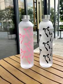 1pc 1000ml Matte Water Bottle, Original Butterfly Print Stainless Steel Leak-Proof Sports Cap, Fitness Essential, Fashionable Home & Kitchen Item, New Year, Valentine's Day, Mother's Day, Father's Day, Summer, Back To School Gift - Multicolor - View 4