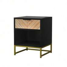 Nightstands - Black+Natural + MDF - View 9