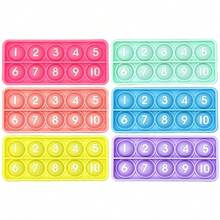 6件/包 10格数学游戏，数字计数学习玩具，感官泡泡挤压减压玩具，儿童课堂用品，教育文具 - 彩色 - 查看 9
