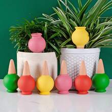 4 Pcs Automatic Watering Stakes For Plants, Ceramic Self-Watering Stakes, Terracotta Watering Devices, Indoor & Outdoor Garden Watering System, Drip Irrigation Equipment For Potted Plants And Flowers, Watering Tools For Home Garden, Balcony And Greenhouse, Slow Release Waterer For Plant Care During Vacation - B - View 6