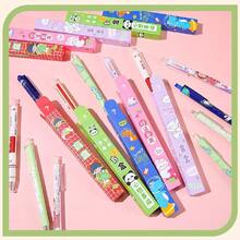 2pcs/Set, Creative Cartoon Push-Button Ballpoint Pen Blind Box, High-Quality Student Small Gift, 0.5mm Smooth Writing Black Ink, Suitable For Birthday Surprise, Sharing With Friends, Student Rewards, Back To School Gifts And Daily Collection (Random Style) - Anime Style - View 1