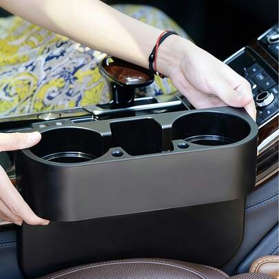 Hộp đựng đồ kiêm giá đỡ cốc 3 trong 1 cho ghế xe hơi, giá đỡ cốc đa năng di động, có thể đựng cốc, chai, điện thoại, đồ uống, thích hợp cho nhà bếp, phòng tắm, phụ kiện xe hơi, trang trí.
