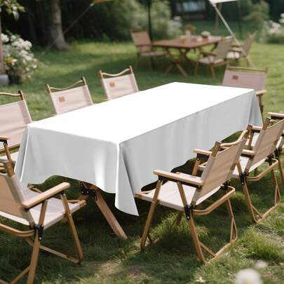 137*274cm Jednorazowy Jednokolorowy Obrus, Minimalistyczny Styl Peva Obrus Na Urodziny Przyjęcia, Wesela, Festiwale, Prostokątne Stoły Jadalne Dekoracje, Boże Narodzenie