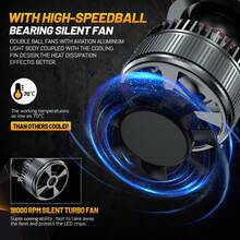 DrViAion 2 支装升级版 6 根铜管 H7 LED 大灯灯泡，适用于 H1 H7 H11 9005 9006 H4，160000 流明，280 瓦，6000K 冷白光，采用高功率 7585CSP 芯片，1:1 精准光型，亮度提升 2200%，安装简便 - A - 查看 9