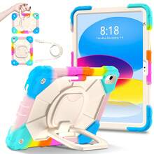 1pc 3-In-1 Anti-Drop Design, Adjustable Shoulder Strap, PC+Silicone Material, 360° Rotatable Handgrip Stand, Sturdy Protective Case Suitable Compatible With Ipad 11th (A16) 2025, 10th 2022, Galaxy Tab A11+ 2025/A9 Plus, Fashionable And Ideal For Gifts And Awards. - Multicolor - View 26