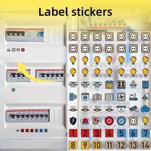 70pcs/Set Electrical Box Switch Identification Stickers - PVC Material - 70 Small Electrical Box Switch Stickers - View 1