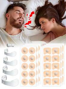 Bộ dụng cụ nong cổ tử cung 65/35 chiếc - Tăng cường lưu lượng oxy và cải thiện giấc ngủ nhẹ, miếng dán nhẹ, chống mồ hôi, không cần nguồn điện hoặc pin, bao gồm 4 kích cỡ miếng lót, 1 giá đỡ miếng dán và 30 nam châm, món quà Giáng sinh hoàn hảo cho gia đình, bạn bè và người thân yêu, 10 chiếc/bộ - trắng - Xem 2
