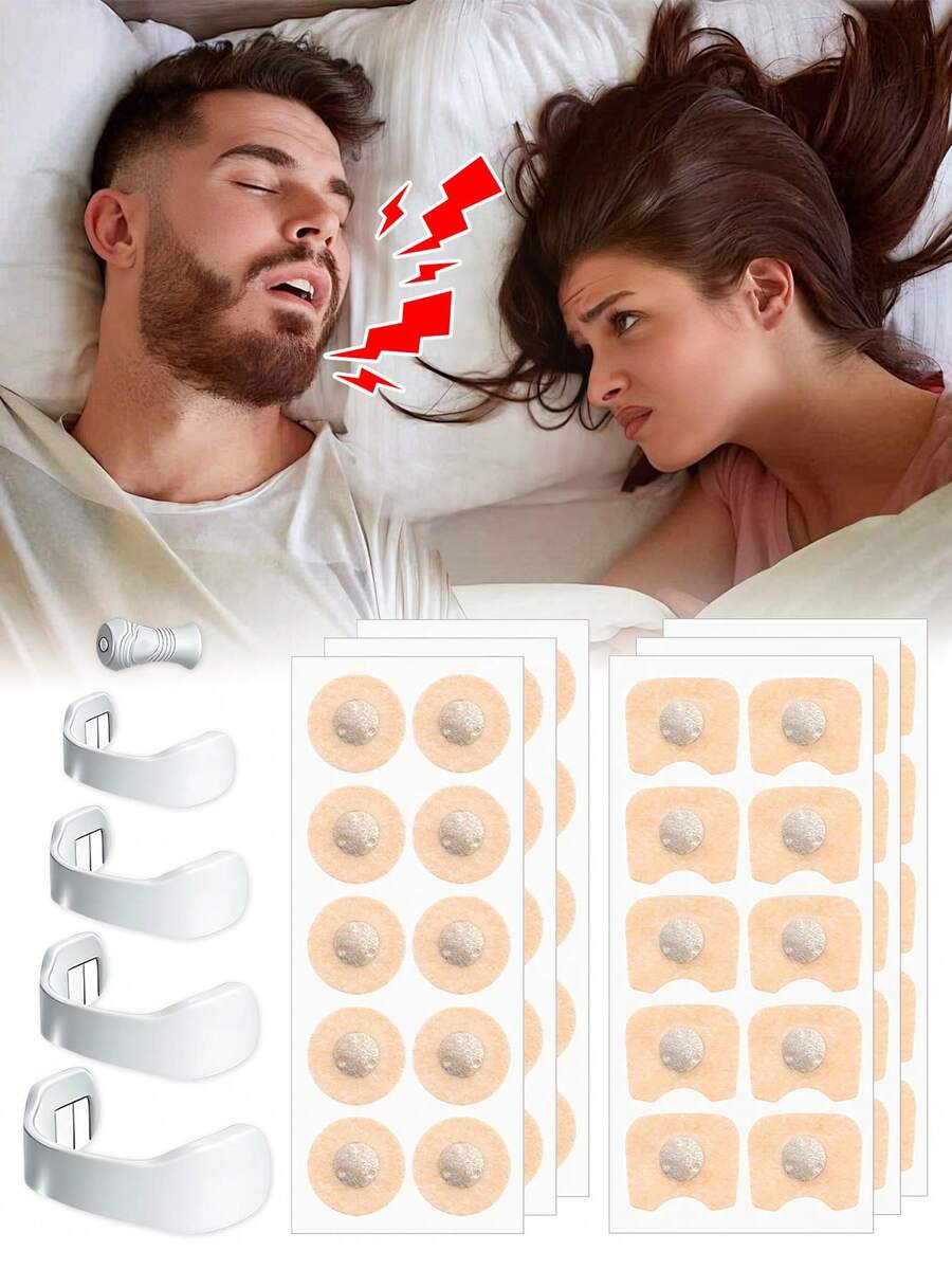Bộ dụng cụ nong cổ tử cung 65/35 chiếc - Tăng cường lưu lượng oxy và cải thiện giấc ngủ nhẹ, miếng dán nhẹ, chống mồ hôi, không cần nguồn điện hoặc pin, bao gồm 4 kích cỡ miếng lót, 1 giá đỡ miếng dán và 30 nam châm, món quà Giáng sinh hoàn hảo cho gia đình, bạn bè và người thân yêu, 10 chiếc/bộ