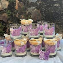شمعة معطرة مصنوعة يدويًا بتصميم فراشة أومبري، هدية عطرية للزفاف وعيد الميلاد وديكور الأجواء - مقاس واحد - مشاهدة 4