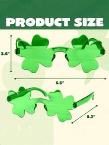 Bộ 22/16/6/2 ly hình cỏ ba lá mừng ngày Thánh Patrick năm 2026 - Ly màu xanh lá cây vui nhộn, thích hợp cho các lễ hội. - Nhiều màu - Xem 3