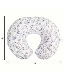 1 Multi-Function Adjustable C-Shaped Nursing Pillow With Removable Cover, Machine Washable Lightweight Support Pad, New Mom Gift, Taupe Leaves, Breastfeeding Nursing Essential, Firm Fiber Filling, Machine Washable - Màu be - Xem 8