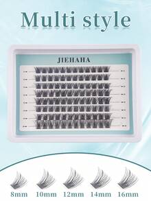 96 Pack Single Lash Tuft T 50 Curly 8-16mm Wide Handle Cheap DIY Eyelash Tufts With Natural Styling And Ultra-Thick, Reusable Personal Lashes. Ideal For Everyday Life At Home Or On The Go, Weddings, Dates, Parties And Music Festivals, Spring And Travel, Eyelash Tufts, Eyelashes, Eyelashes, False Eyelashes - D - View 5