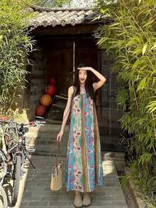 Women Long Dresses - Blue - View 6