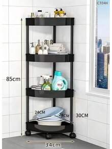 3/4/5 Tier Corner Shelf, Waterproof Rust-Proof Plastic Vertical Storage Rack, Suitable For Kitchen, Living Room, Bathroom, Can Hold Clothes, Shoes, Storage, Available In White/Black, Ideal Home Storage Solution - Multicolor - View 13