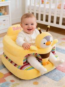 幼儿防摔训练坐姿沙发，加宽加厚幼儿学习座椅。婴儿沙发座套。不含填充物。 - 黃色蜜蜂 - 查看 5