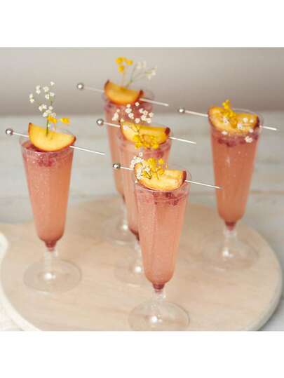 5/10/20/25/30/50/100pcs High Quality Reusable Champagne Flutes, Suitable For Parties, Weddings, Birthdays, Valentine's Day And Various Gatherings, Ideal For Making New Year, Christmas, Holiday Celebrations And Appetizers