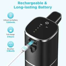 DONASIRA Novo lançamento, 1 dispensador automático de sabonete, dispensador de sabonete líquido, dispensador de loção, ativado por sensor sem toque, grande capacidade de 400 ml, recarregável por USB, design minimalista, disponível em branco e preto, adequado para banheiro, cozinha e muito mais, fácil de usar, altamente prático! - Branco ou preto - Ver 13