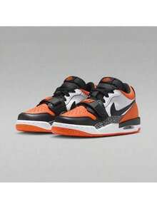 Nike 大童款  Legacy 312 低帮舒适复古篮球鞋 - 黑色/白色/橙色 - 查看 2