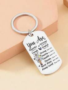 Christian Keychain Gifts For Women Men Inspirational Faith Based Gifts Personalized Religious Baptism Gifts Bible Verse Accessories Bulk Easter Basket Christmas Gifts For Women Adults Ideas Car Accessories Bag Charm School Cute Goth Y2k QEA8 - B - 查看 13