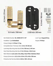 Tool Parts - Einbaumontage, Mit Beidseitiger Digitaler Tastatur, Gold - View 7