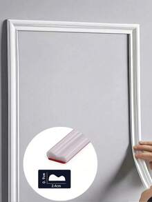 Nẹp trang trí tự dính kiểu Châu Âu 100cm/3.0m, chất liệu PVC mềm, mịn và mềm mại, thích hợp cho chân tường, viền tường phía sau TV, dễ dàng trang trí nhà cửa và sàn nhà, thiết kế thời trang, cạnh thanh lịch, nhựa, nẹp trang trí nhẹ, nẹp trang trí tự dính, dành cho người đam mê DIY, nhà thiết kế nội thất. - nhiều màu - Xem 11