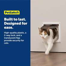 PetSafe Interior 2-Way Locking Cat Door - Allows Convenient Movement Between Rooms &amp; Minimizes Scratching - Tinted Durable Plastic Privacy Door for Feeder &amp; Litter Box - ColorA - Ver 6