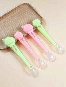 1pc Infant Animal Shaped Silicone Liquid Transparent Silicone Spoon - Multicolor - View 7