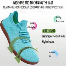 Giày đi chân trần dáng rộng unisex, giày thể thao thường ngày cho nam, thiết kế mũi rộng thoải mái, chống trượt, thoáng khí, thích hợp cho bãi biển, hồ bơi và các hoạt động ngoài trời (kiểu dáng trung tính). - Màu xanh nhạt - Xem 7