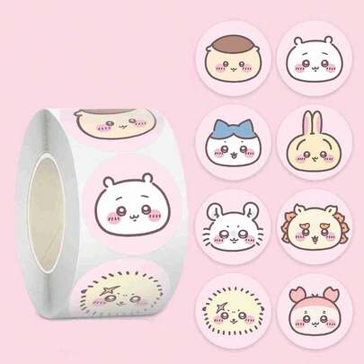 SHARLOVY 500pcs/Roll 2026 Newest Super Cute Anime Cartoon Stickers, Gentle Healing Color Matching, Adorable Fresh Patterns. Suitable For Scrapbooking DIY, Each One Has Random Style And Little Surprise. A Thoughtful Gift For Friends, Family And Classmates. Applicable For School Season, New Year, Valentine's Day, Easter, Etc. Exquisite Appearance And Practical, A Popular Healing Series Product! (Random Style)