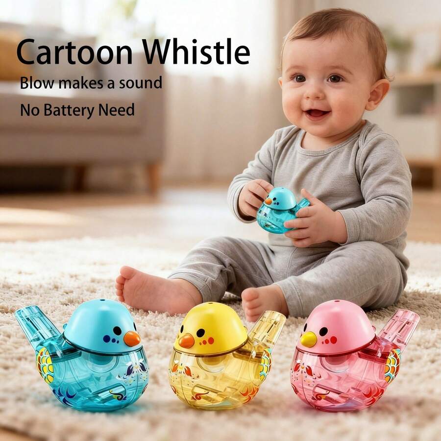 2-In-1 Bird Whistle, Change Pitch With Water, Oral Muscle Training Whistle, Suitable For Birthday Party, Halloween, Thanksgiving, Spring Outdoor Games, Summer Beach Play For Boys And Girls