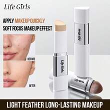 2-In-1 Foundation Stick - Blends Concealer And Foundation, Built-In Brush, Medium To Full Coverage, Portable And Easy To Apply, Best Gift For Beginners And Makeup Enthusiasts - 彩色 - 查看 3