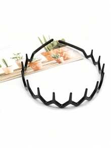 1/2 piezas Diadema ondulada minimalista, diadema básica para maquillaje, diadema de plástico, estilo elegante, accesorios para el cabello de mujer, herramienta de peinado, suministros de belleza, accesorio para rizar, adecuado para mujeres, otoño, viaje - Multicolor - Ver 3
