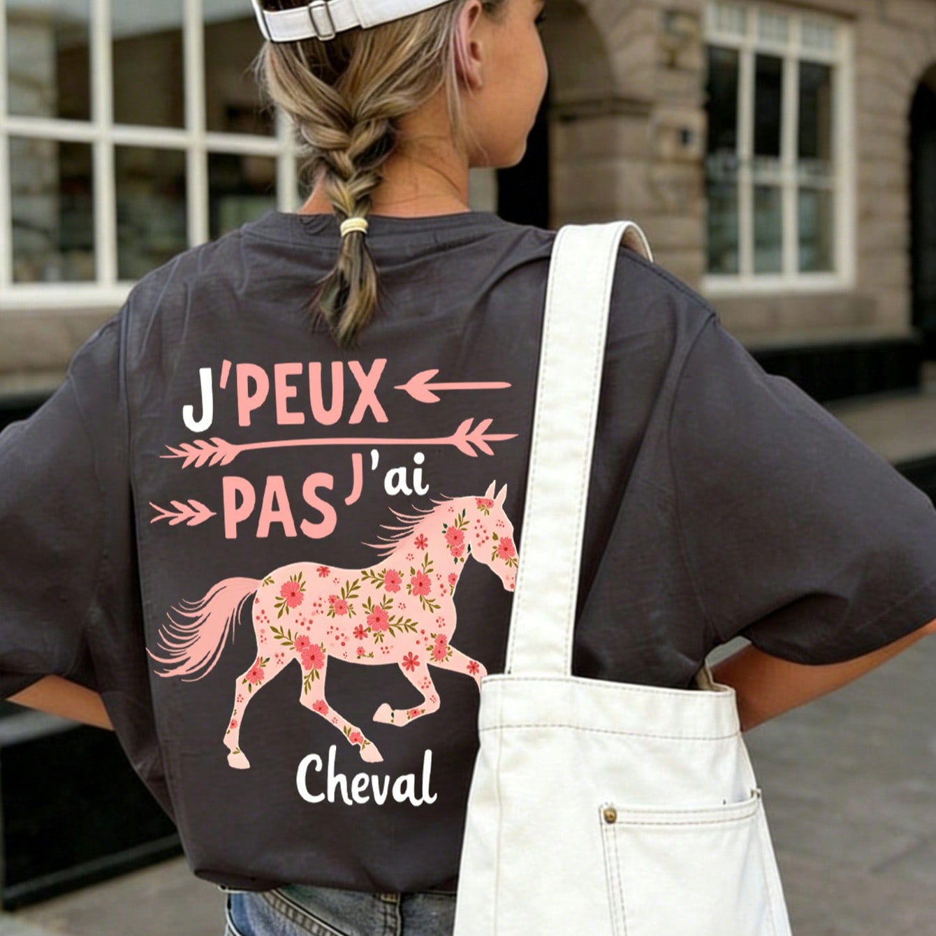 Pieza Camiseta de manga corta con estampado de caballo para niñas preadolescentes, ropa para estudiantes y niños pequeños, top de verano preparado